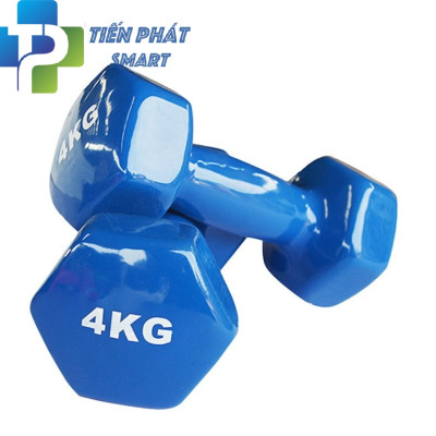 Bộ cặp tạ tay  4kg bọc cao su (Tổng 8kg)- Màu ngẫu nhiên