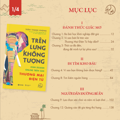 Trọn Bộ 4 Quyển Sách Trên Lưng Khổng Tượng - Kinh Doanh Online Trên Sàn Thương Mại Điện Tử - Khởi Nghiệp Với Bán Hàng Qua Mạng và Nhãn Hàng Riêng