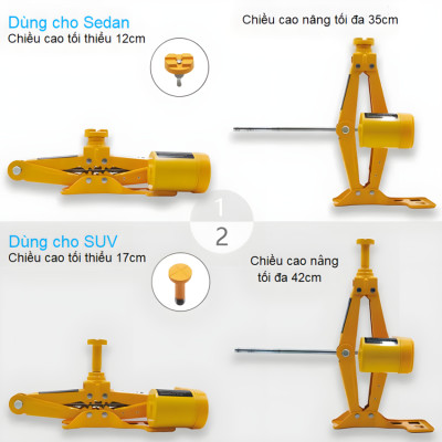 Bộ nâng kích gầm điện ô tô thương hiệu cao cấp ROGTZ TY-45EJ 5 tấn 12V - Công suất 150W - Trọng Lượng Bộ: 7.7Kg - Hàng Nhập Khẩu