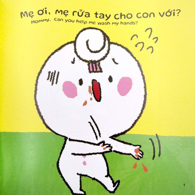Sách Ehon Miu Miu Tự Lập Phần 2 Song Ngữ - Rửa Tay