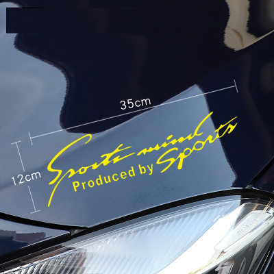 Tem Sport Mind dán nắp Capo ô tô (Nhiều Màu)