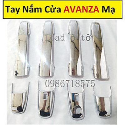 Ốp Tay Nắm Cửa Xe Toyota AVANZA 2022-23 Mẫu Nhựa ABS Mạ Crom Sáng Bóng