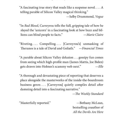 Bad Blood: Secrets And Lies In A Silicon Valley Startup