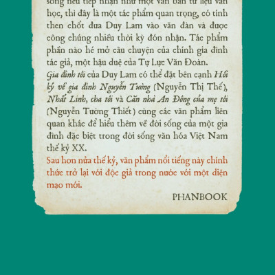 GIA ĐÌNH TÔI - Duy Lam - (bìa mềm)