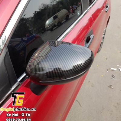 Bộ ốp gương chiếu hậu Honda City 2021 vân Carbon cap cấp