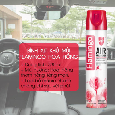 Nước Hoa Xịt Khử Mùi Hôi Ô Tô Flamingo F011 330ml khử mùi xe mới, mùi hôi nội thất mùi điều hoà