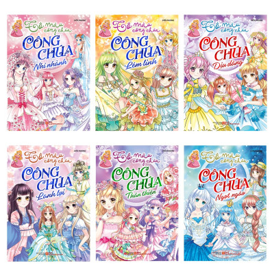 Sách: Combo Tô Màu Công Chúa (Túi 6 Cuốn)
