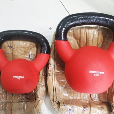Tạ bình vôi tập thể lực 12kg,14kg,16kg 1 quả, tạ bình tập squat, chân mông bằng gang bọc cao su bảo vệ nền nhà, an toàn khi sử dụng