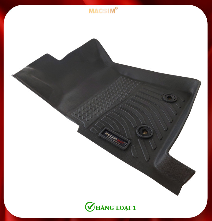 Thảm lót sàn xe ô tô Toyota Hilux 2008-2014 (sd) Nhãn hiệu Macsim chất liệu nhựa TPE cao cấp màu đen