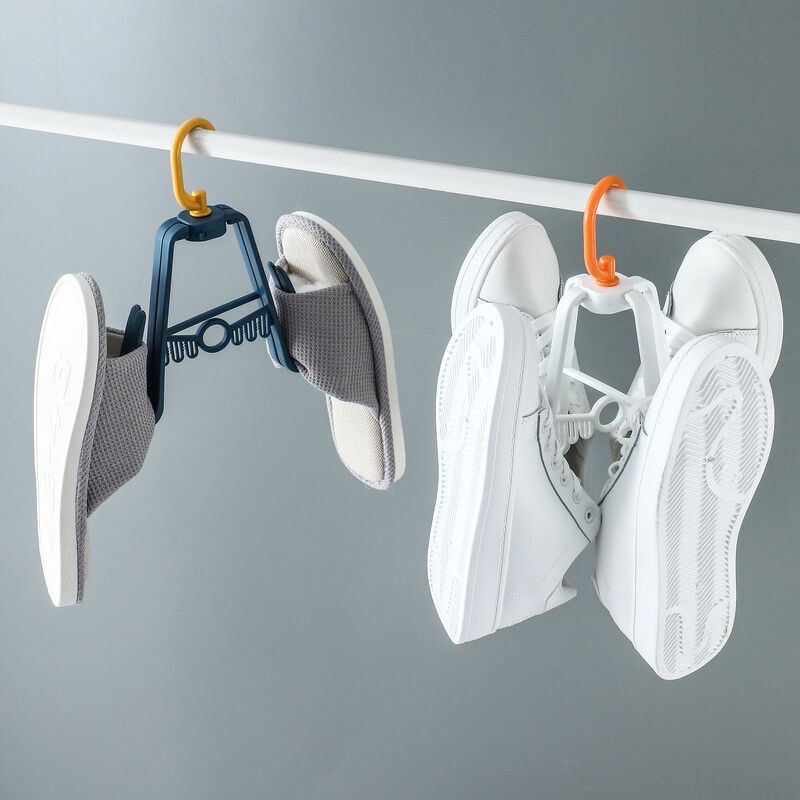 Set 2 móc treo phơi giày dép thông minh xếp gọn tiện lợi khả năng chịu lực cao ,không tốn diện tích ,giữ độ cân bằng cho giày dép không bị lệch và mau khô ráo