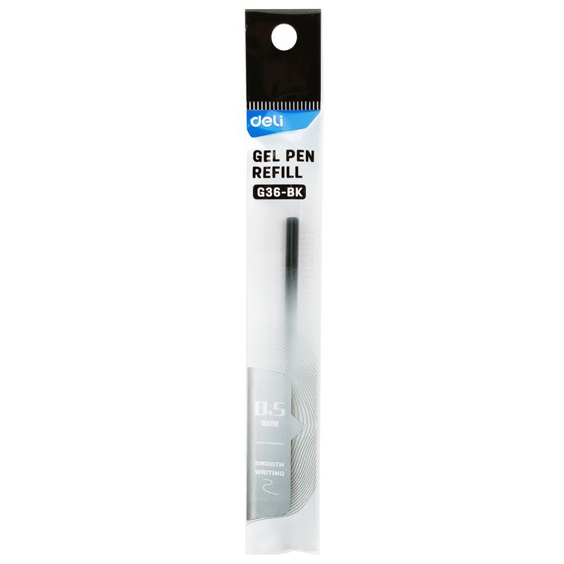 Ruột Bút Gel 0.5 mm - Deli CG36-BK - Mực Đen