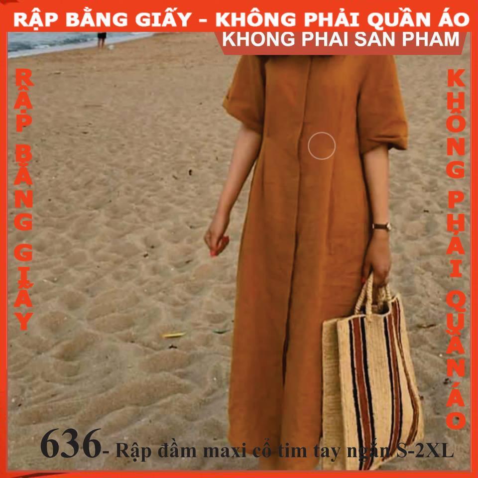 Rập giấy mã 636 (BẢN VẼ) rập may đầm