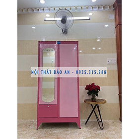 Tủ sắt quần cao 1m8 ngang 90cm hồng - TSDT12