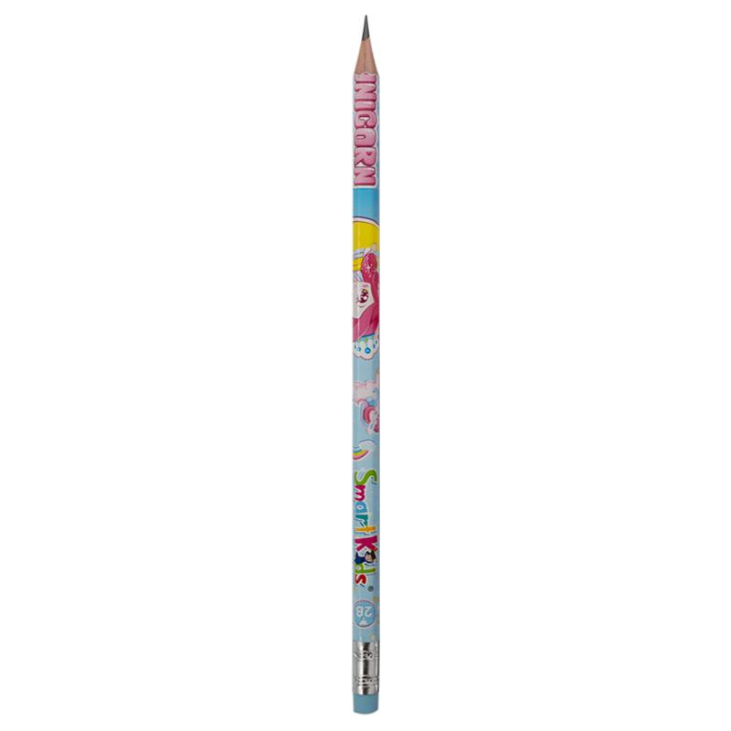 Bút Chì Gỗ Họa Tiết 2B Unicorn - Smart Kids PC11 (Sắc Độ Màu Giao Ngẫu Nhiên)