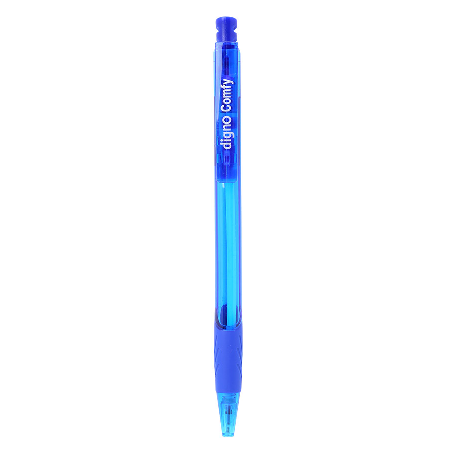Vỉ 5 Cây Viết Bi Gel Bấm Digno Comfy - Mực Xanh
