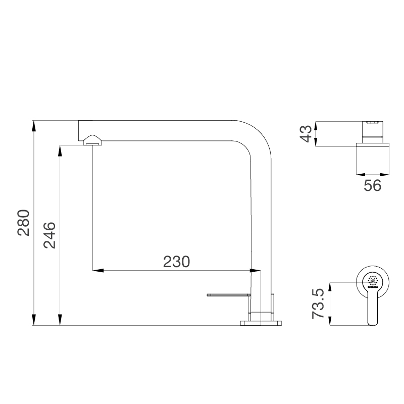 Vòi rửa chén Malloca K501B - Hàng Chính Hãng