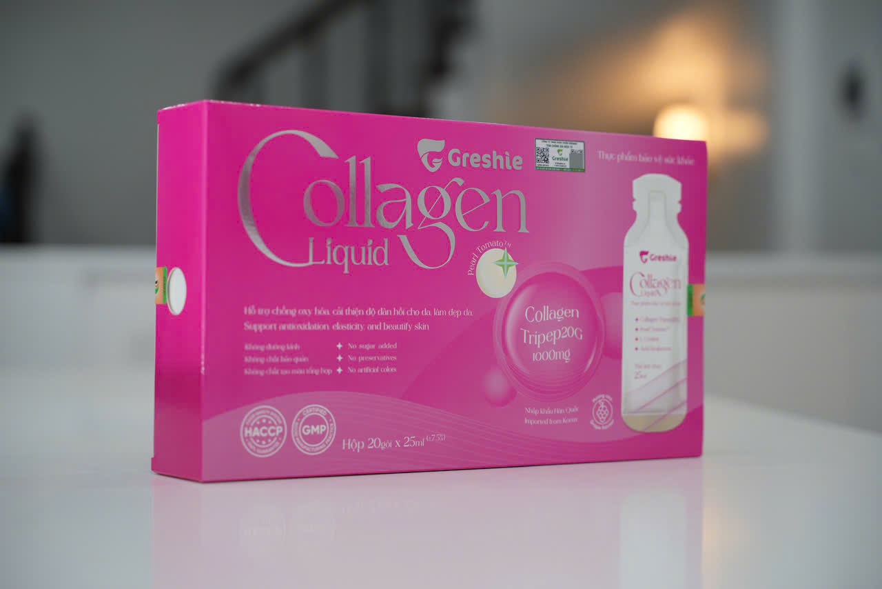 Combo 3 hộp Greshie Collagen Liquid - Collagen dạng nước chống lão hóa, đẹp da ( TẶNG 1 KCN NEUTROGENA)