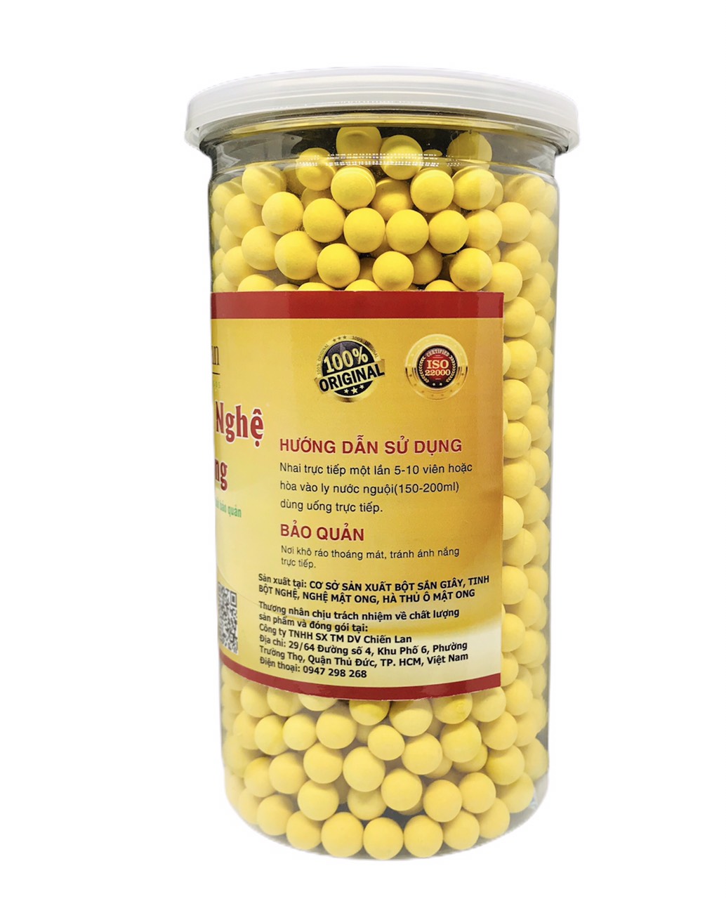 Viên tinh nghệ mật ong Mộc Lan (hũ 500g)