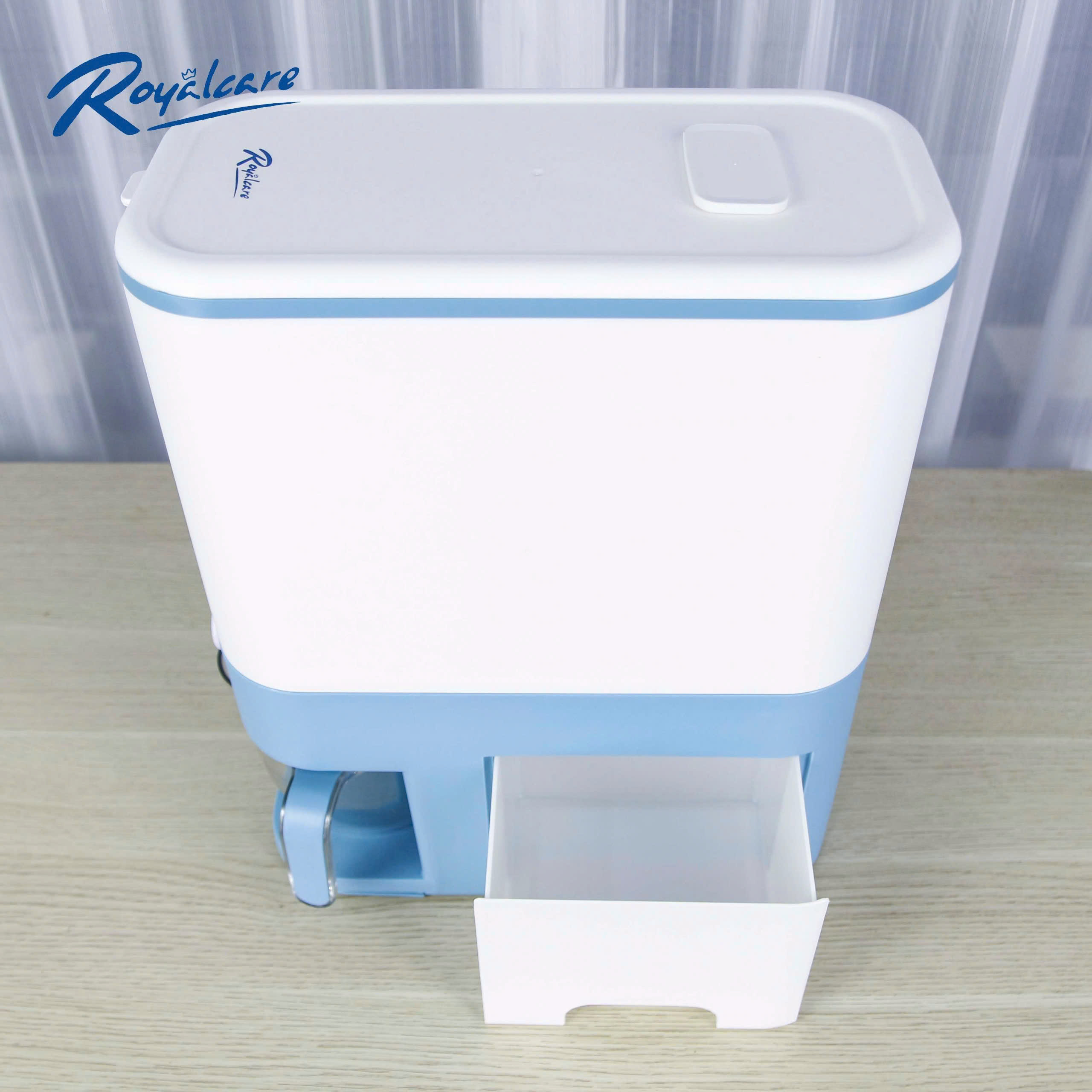 Hộp đựng gạo 12kg, thùng đựng ngũ cốc lớn có nắp đậy, thùng đựng ngũ cốc gia dụng cho nhà bếp, nhiều loại ngũ cốc