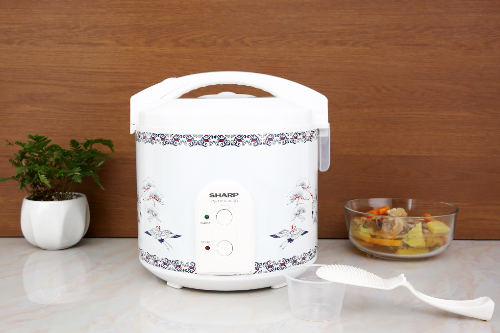 Nồi cơm điện nắp gài Sharp 1.8 lít KS-183TJV-CR - Hàng chính hãng