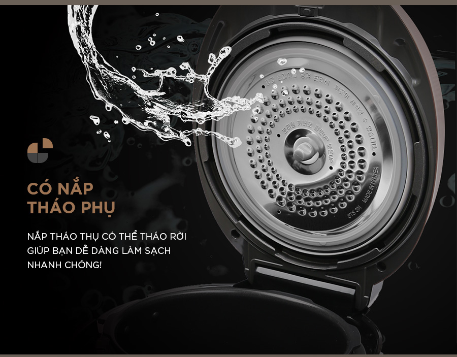Nồi cơm điện tử áp suất Cuckoo 1.8L CRP-PWV1008F- Lòng nồi phủ men - Hàng chính hãng