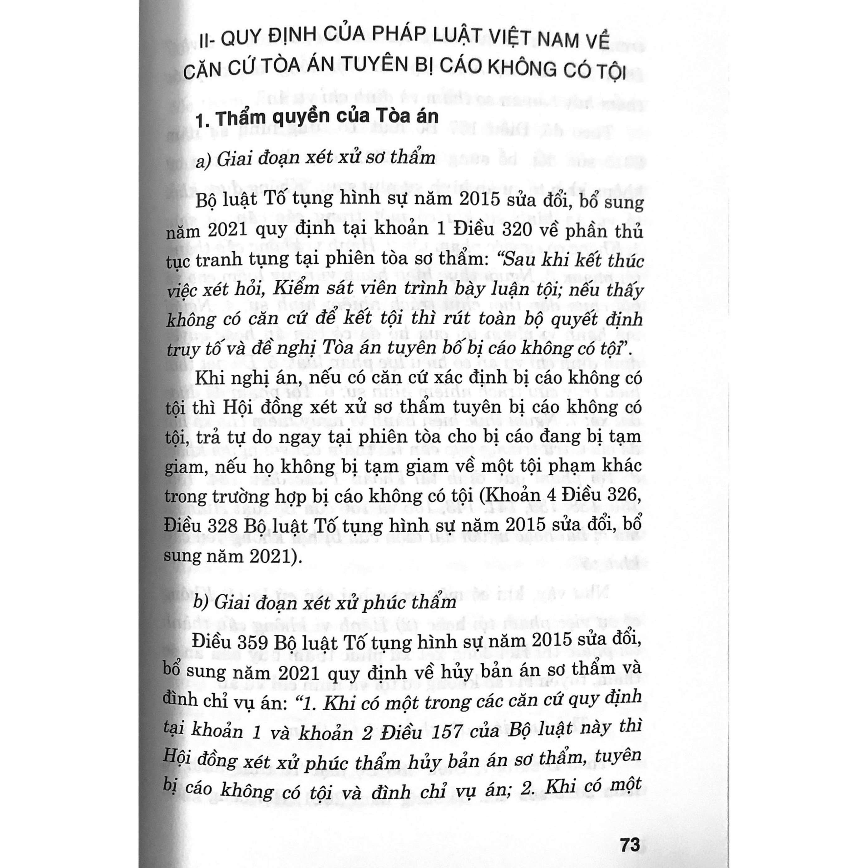 Tòa án tuyên bị cáo không có tội (sách chuyên khảo)