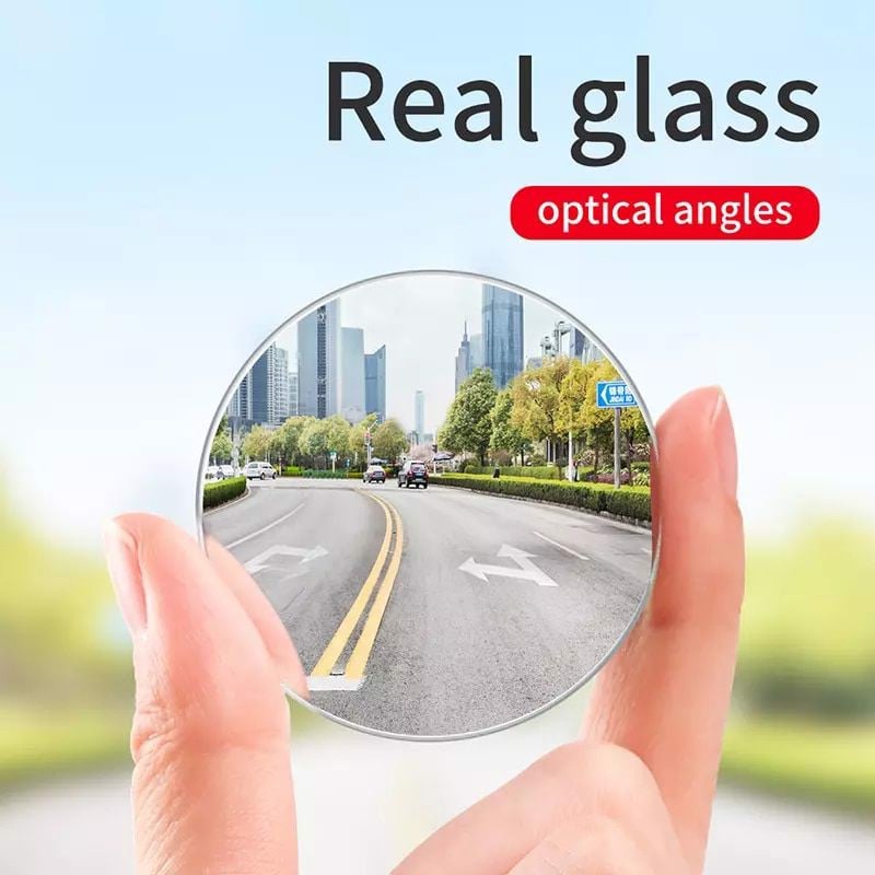 Gương cầu lồi Baseus Full View Blind Spot Rearview Mirrors (Bộ 2 cái) mở rộng góc nhìn, chống điểm mù cho xe hơi - Hàng chính hãng
