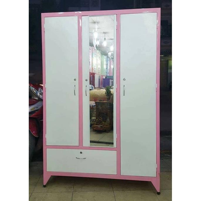 Tủ sắt quần áo dày sơn tĩnh điện 3 cửa 1m2 - 1m8 – TSDT09
