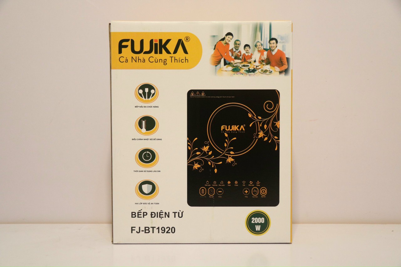 Bếp Điện Từ Đơn 2000W FUJIKA FJ-BT1920 Kèm Nồi Lẩu Inox Điều Khiển Cảm Ứng Mặt Kính Cao Cấp-Hàng Chính Hãng