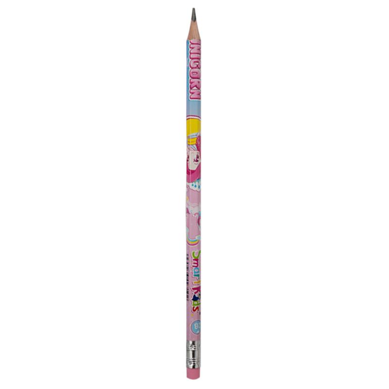 Bút Chì Gỗ Họa Tiết 2B Unicorn - Smart Kids PC11 (Sắc Độ Màu Giao Ngẫu Nhiên)