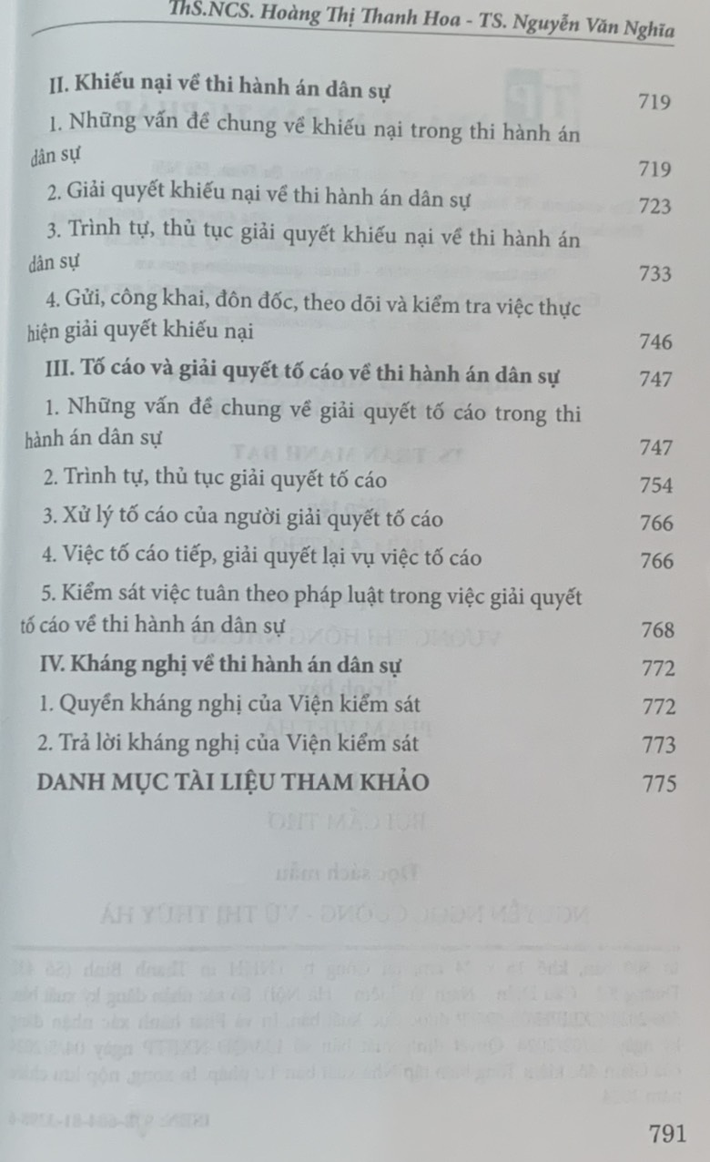 Cẩm nang thi hành án dân sự (Tái bản lần thứ hai, có sửa đổi, bổ sung)
