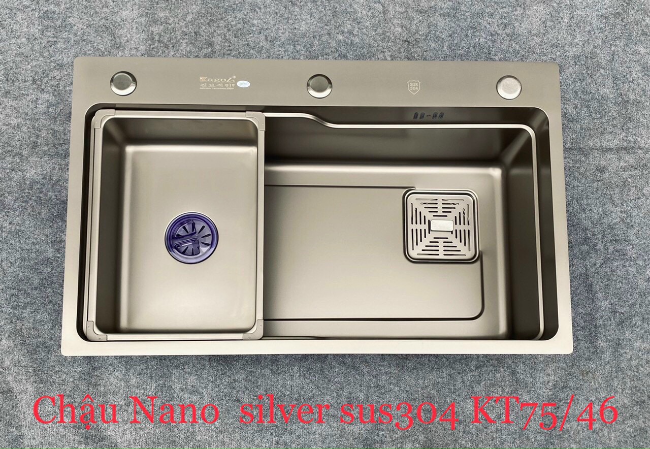 Chậu Rửa Bát cao cấp Nano 1 Hố 7546