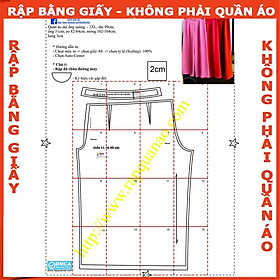 Rập giấy may quần mặc áo dài cách tân 3cm (BẢN VẼ)