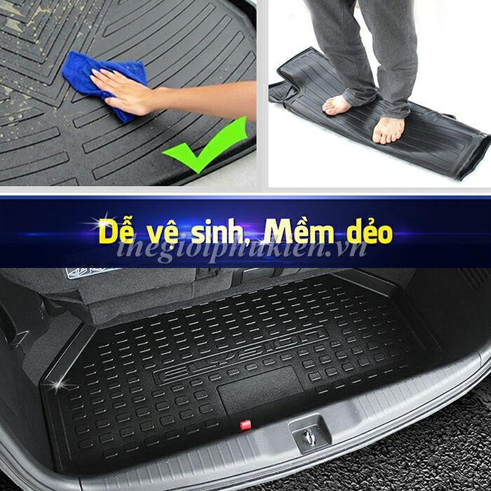 Lót cốp nhựa dẻo xe Mitsubishi Outlander 2016-2023 chất liệu TPO cao cấp