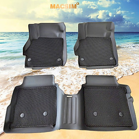 Thảm ô tô sd3 2 lớp dạng lưới lục giác  Nissan Almera 2021+ màu đen - bề mặt cao su siêu sạch - Macsim