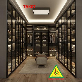 Tủ quần áo cánh kính khung nhôm hiện đại cánh mở TAK07 ( giá mét vuông tủ) - Nội thất lắp ráp Viễn Đông Adv