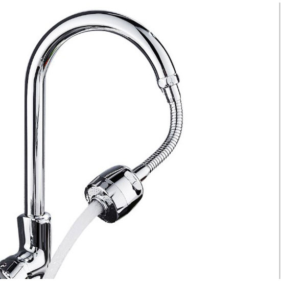 Đầu Gắn Vòi Nước Rửa Chén inox Xoay 360 tự giữ tặng kèm đầu gắn đa năng và băng keo
