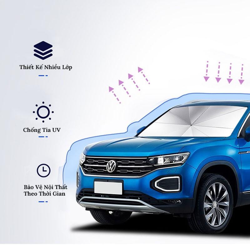 Ô Che Nắng Kính Lái Ô Tô Cao Cấp, Ô Che Nắng Kính Lái Xe Hơi (Tặng BAO DA) - Chắn Nắng, Giảm Nhiệt Độ Bảo Vệ Nội Thất