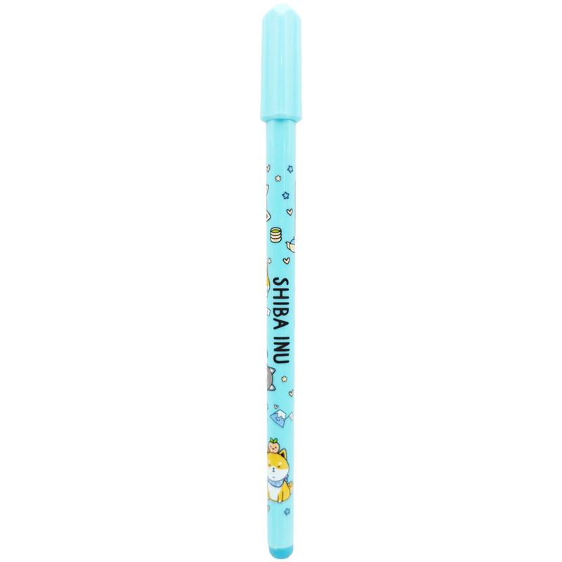 Vỉ 4 Bút Gel Xóa Được Shiba Inu 0.5 mm - Stacom VGP106E-C - Mực Xanh (Tặng Kèm 1 Bút GP106E-A)