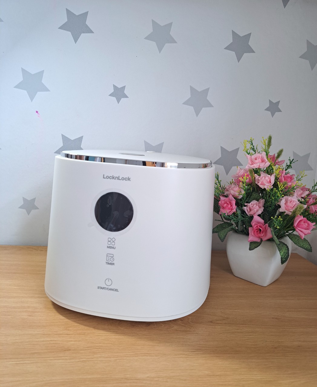 Nồi Cơm Điện Lock&Lock Bianco Nemo Rice Cooker 1.2L EJR384IVY 6 Chế Độ, Giữ Ấm 24h, màn hình LCD - Hàng Chính Hãng