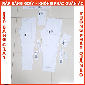 Rập giấy đầm cổ vuông tay phồng mã 1087 (BẢN VẼ)