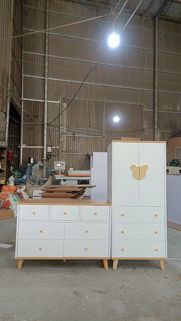 Tủ trẻ em, tủ đựng đồ cho bé gỗ MDF phủ melamine thương hiệu HUCHU