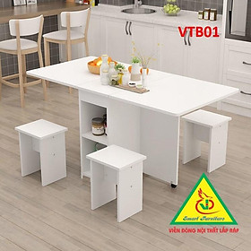 Bàn ăn gấp gọn, bàn ăn thông minh VTB01 - Nội thấtv lắp ráp Viễn Đông Adv