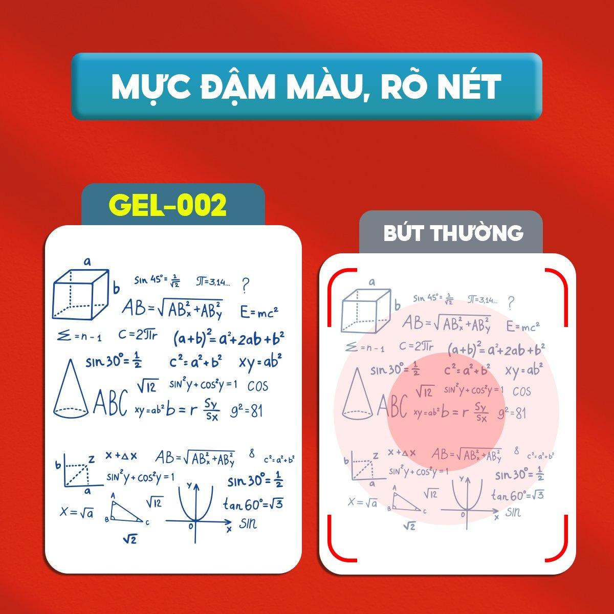 Hộp 20 Bút Gel Xóa Được 0.5 mm - Thiên Long TP-GELE-002 - Mực Tím