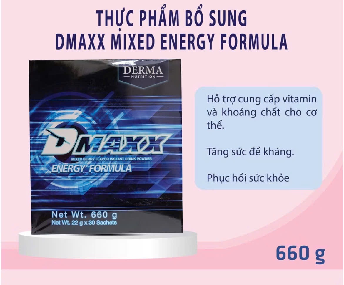 DMAXX thức uống bổ sung vitamin năng lượng có đường DAMODE 77 gói màu xanh mỗi gói 22gr