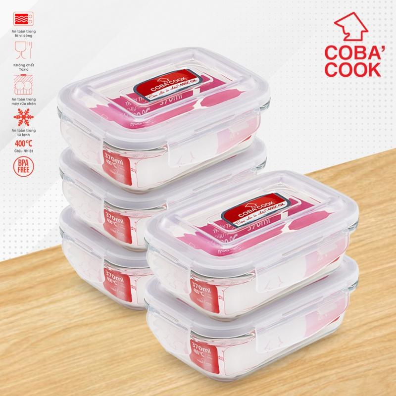 Bộ 5 hộp thủy tinh COBA