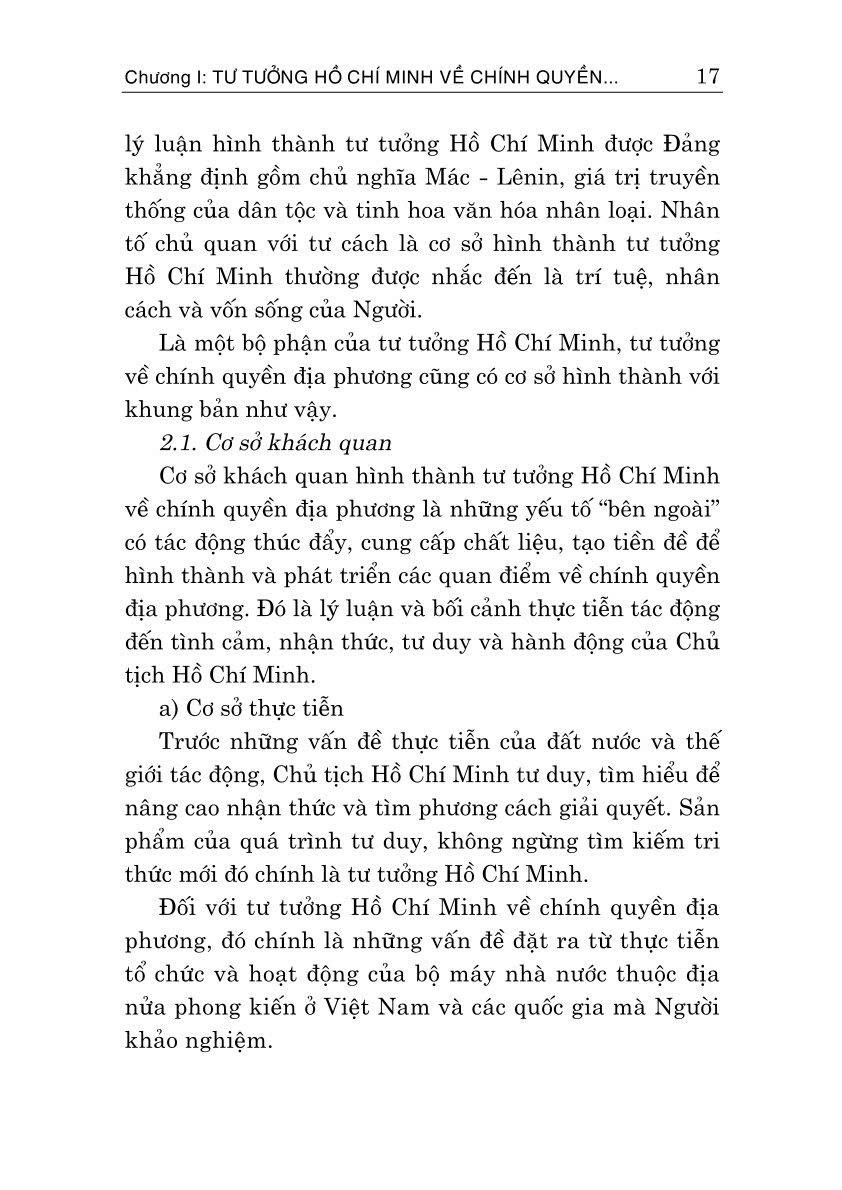Tư tưởng Hồ Chí Minh về chính quyền địa phương và vận dụng xây dựng, hoàn thiện chính quyền địa phương ở Việt Nam hiện nay (Sách chuyên khảo)