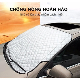 Ô che nắng kính trước xe ô tô bảo vệ nội thất ô tô, tấm chắn kính lái 3 lớp - Dù chắn nắng kính lái xe hơi chống tia UV