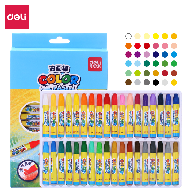 Bút sáp dầu học sinh Deli - 12 màu/18 màu/24 màu/36 màu - 1 hộp - 6961/6962/6963/6964