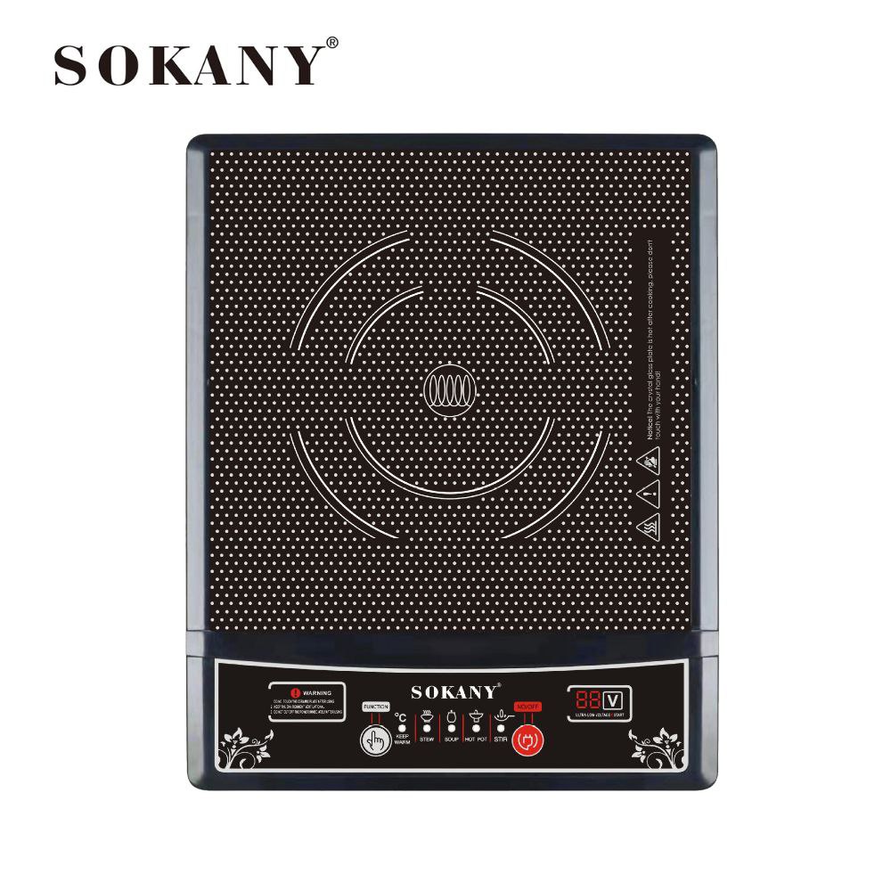 Bếp từ đơn SOKANY SK-07046 công suất 2200W, cực kì tiết kiệm với 5 chế độ nấu, phím bấm cơ, tích hợp tính năng tự ngắt an toàn - HÀNG CHÍNH HÃNG